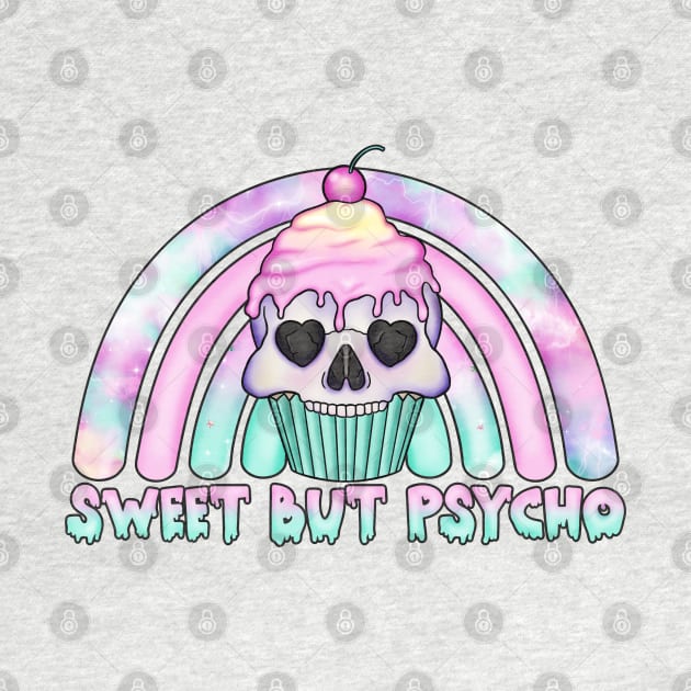 Sweet but psycho, skull cupcake design by gaynorcarradice